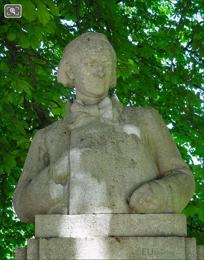 Stone bust of Charles Baudelaire