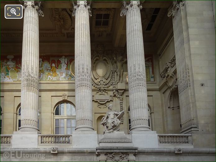 Grand Palais east facade with L'Art Contemporain statue