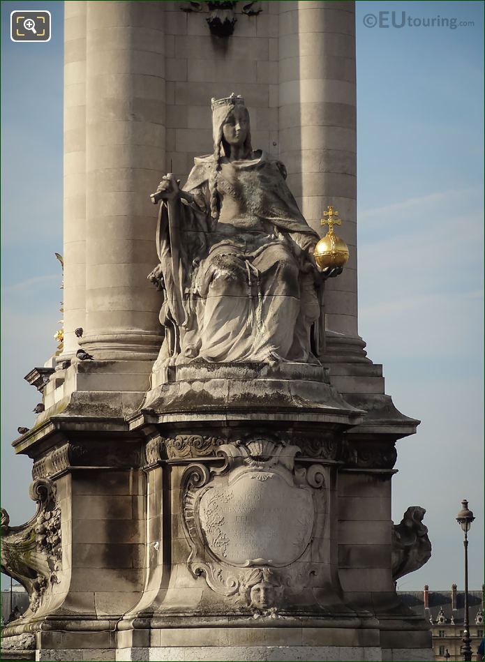 Charlemagne of France on the Pont Alexandre III