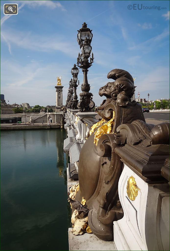 Lamp posts on Pont Alexandre III eastern side