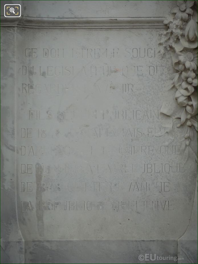 Monument to Waldeck-Rousseau LHS inscription front