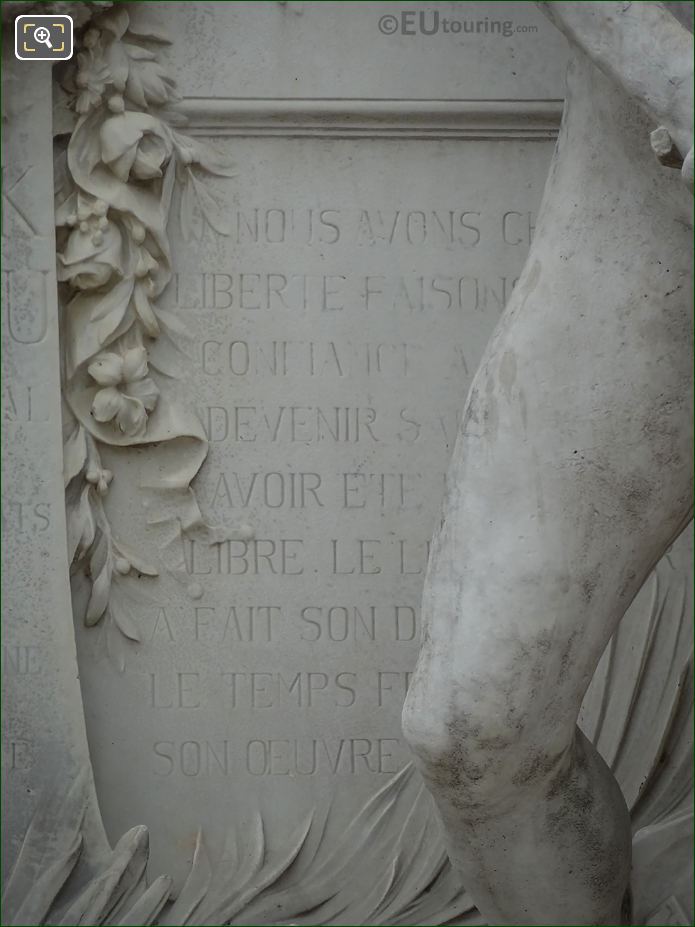 Monument to Waldeck-Rousseau RHS inscription front