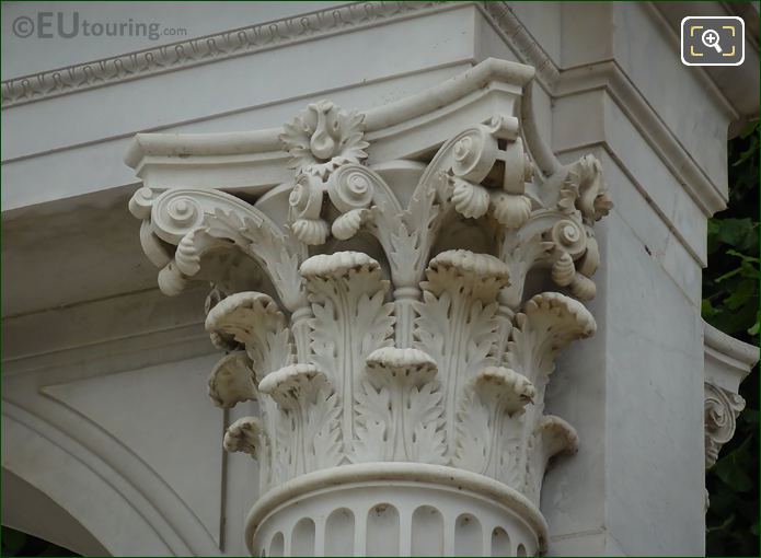 Ornate column detailing on Waldeck-Rousseau monument