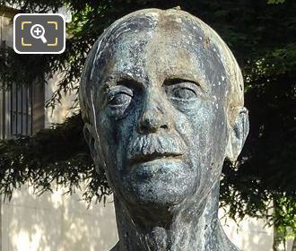 Trocadero Gardens bronze bust of Paul Valery