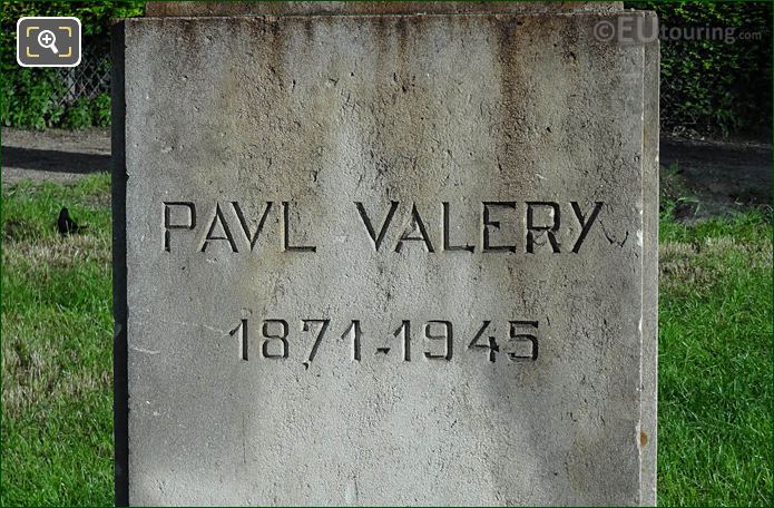 Paul Valery 1871-1945 inscription on pedestal
