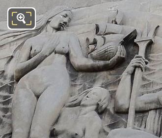 Stone bas relief sculpture by artist Contesse