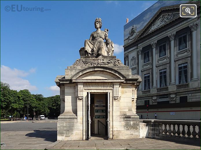 Front of City of Rouen statue at Place de la Concorde