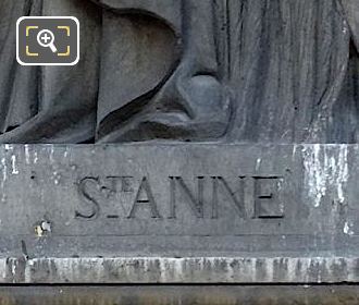 Sainte Anne pedestal inscription, Eglise de la Madeleine