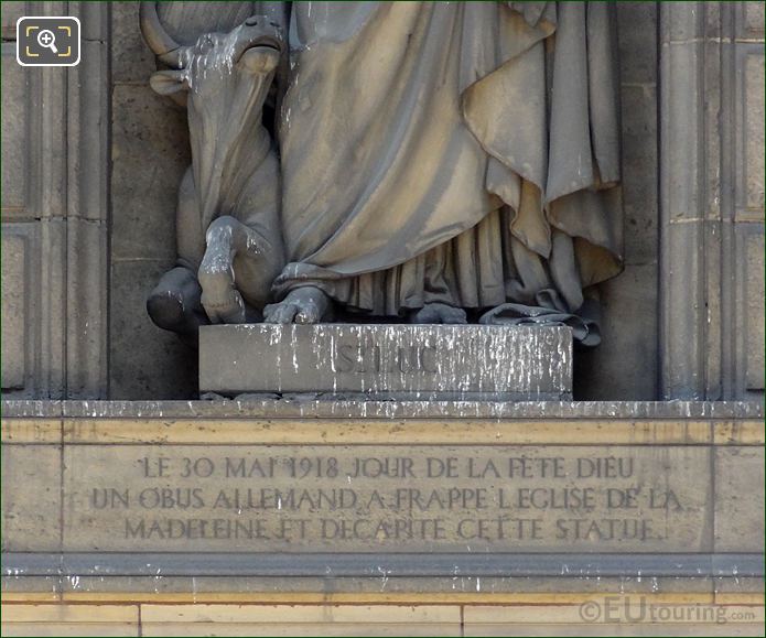 Saint Luc inscription plus WWII shell details