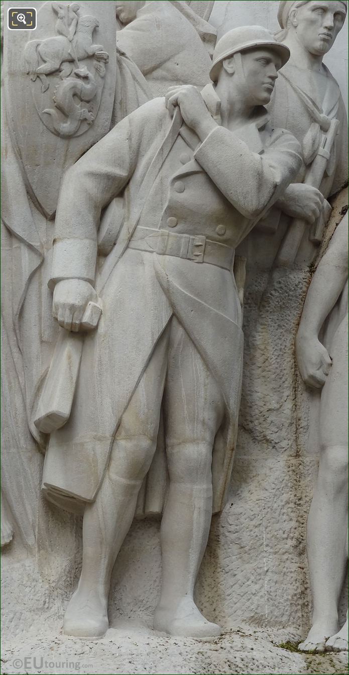 French infantry statue on Monument a la Gloire des Armees Francaises