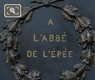2nd plaque for Monument de l'Abbe de l'Epee at Saint-Roch Church