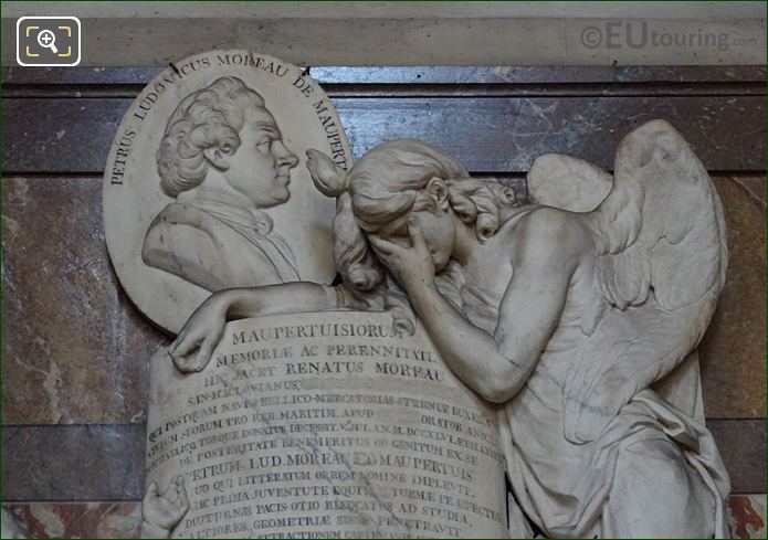 Rene and Pierre-Louis Moreau de Maupertuis Monument by Jean Baptiste d'Huez