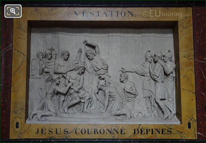 Jesus Couronne d'Epines plaster sculpture, Eglise Saint-Roch, Paris