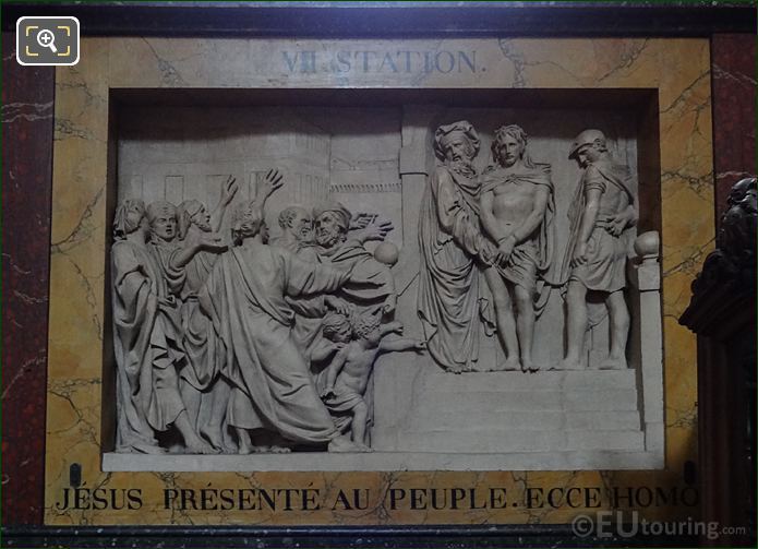 Jesus Presente au Peuple sculpture in Eglise Saint-Roch in Paris