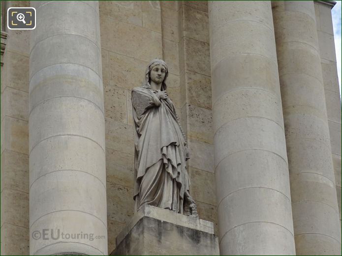 Sainte Genevieve statue on Eglise Saint-Roch, Paris