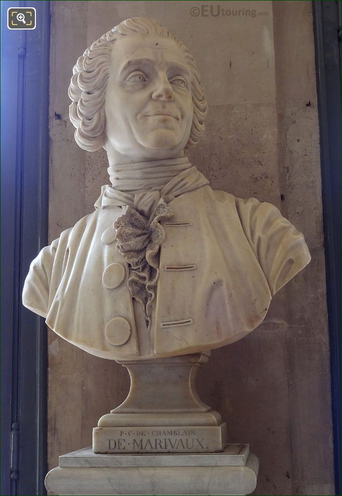 Pierre Carlet de Chamblain de Marivaux bust, Comedie Francaise, Paris