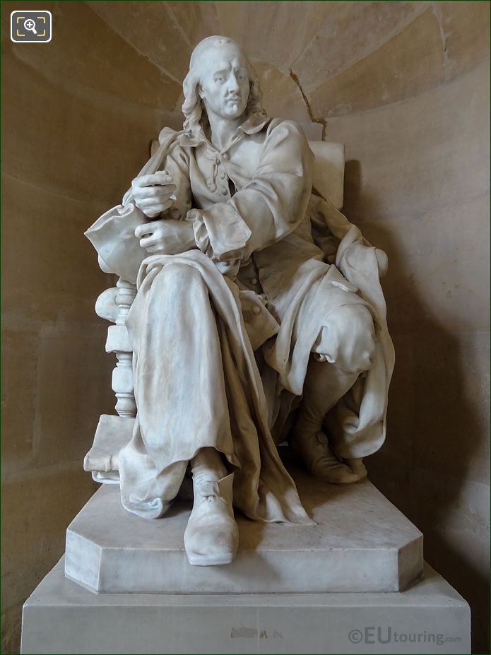Pierre Corneille statue in Comedie Francaise Theatre Paris