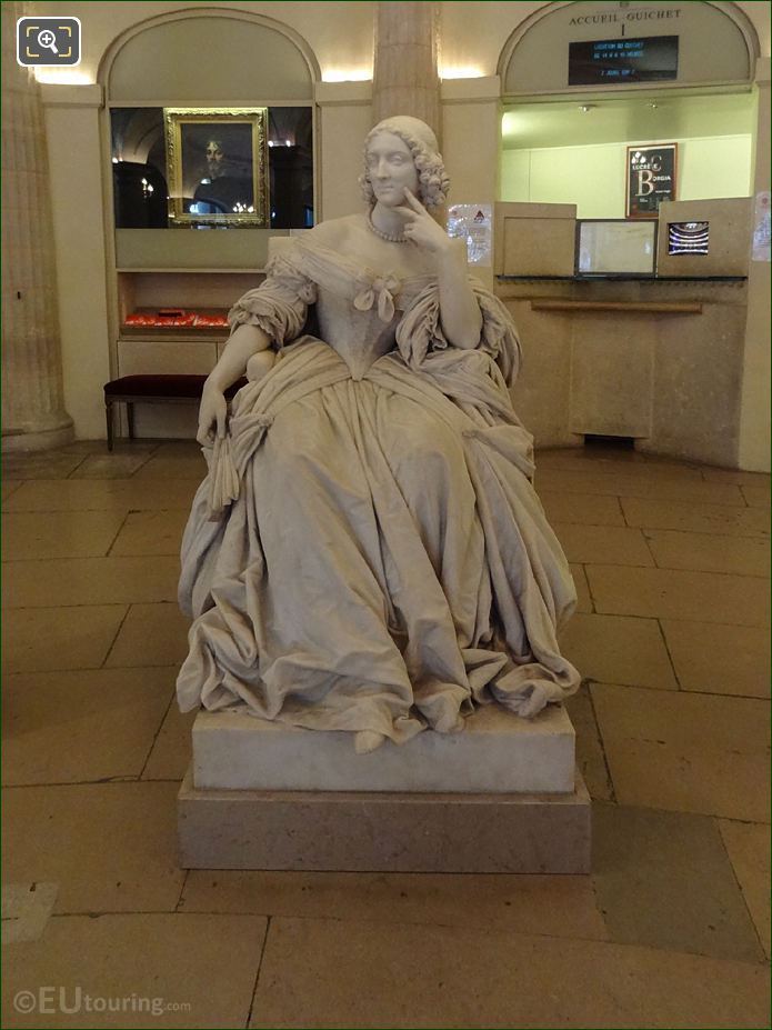Mademoiselle Mars statue in Comedie Francaise, Paris