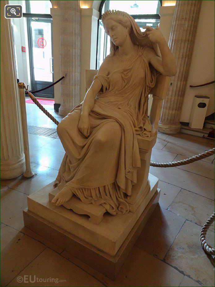 Comedie Francaise Elisa Felix or Rachel seated marble statue