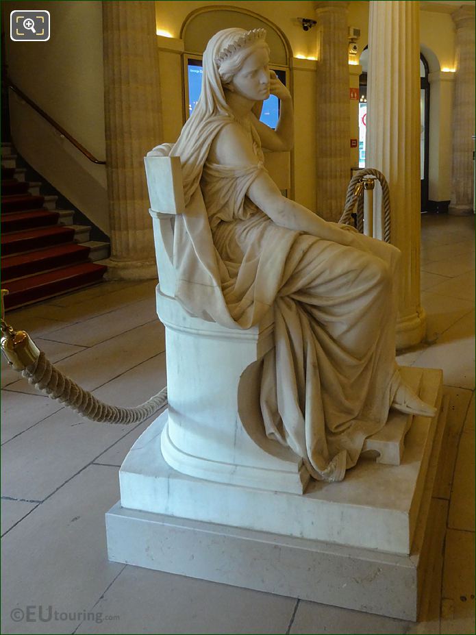 Right side of Rachel statue in Comedie Francaise