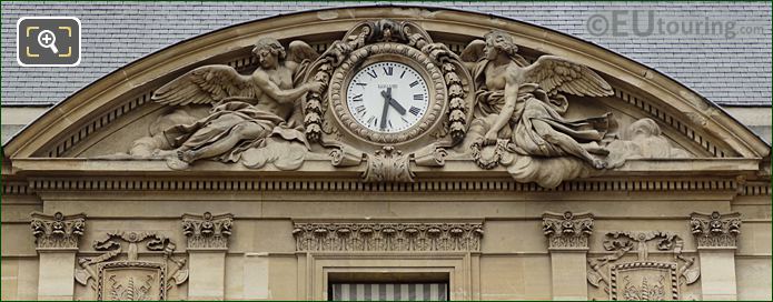 1700s clock pediment sculpture, Palais Royal, Paris