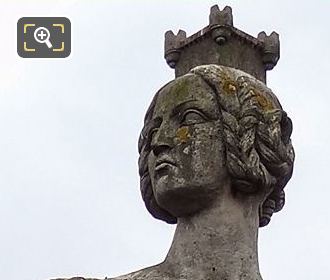 Head and shoulders of female allegorical Strasbourg statue
