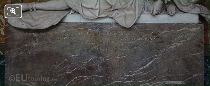 Black marble sarcophagus of Charles, Duc de Crequy at Eglise Saint-Roch