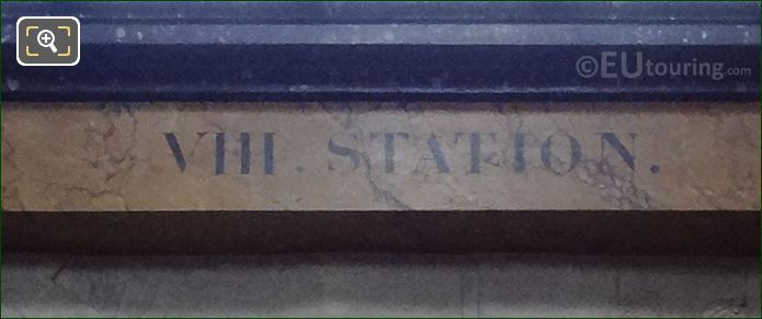 VIII Station inscription on Jesus Condamne a Mort frame
