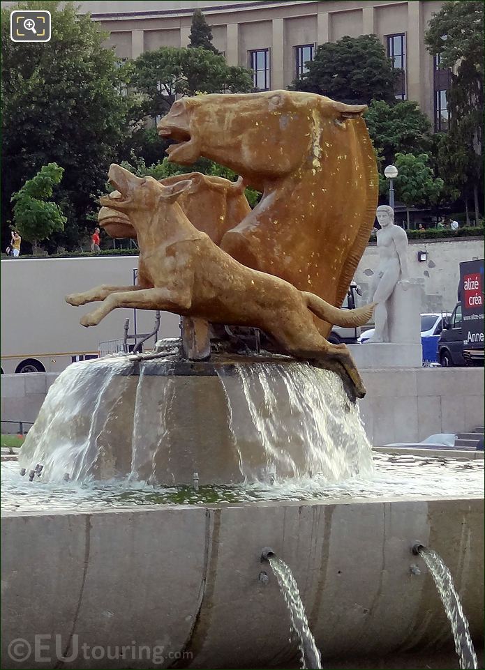 Jardins du Trocadero Horses and Dog statue