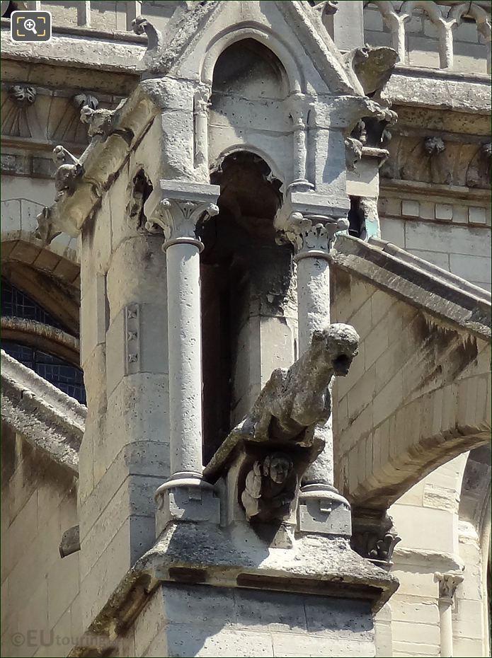Gargoyle statue on Notre Dame gully