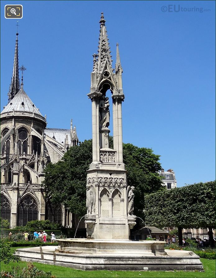 Notre Dame Fountain of the Virgin statue