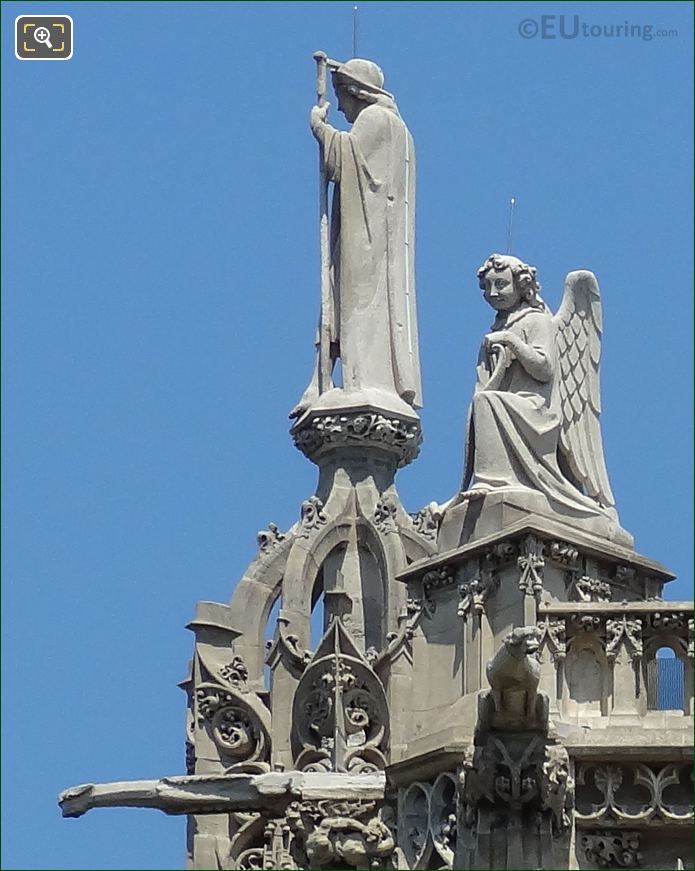 Evangelists Statue Saint Jacques by Jean Louis Chenillon