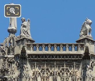 Two Evangelists Statues on Tour Saint Jacques
