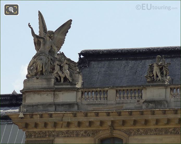 Musee du Louvre roof statues