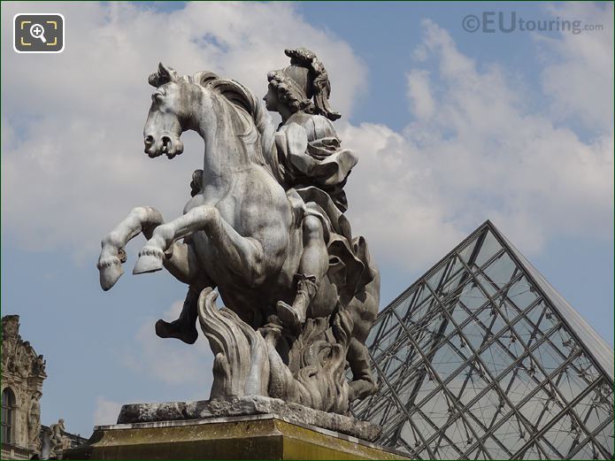 King Louis XIV equestrian statue at Musee du Louvre
