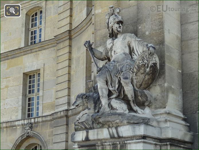 Mars Roman God of War statue at L'Hotel Invalides