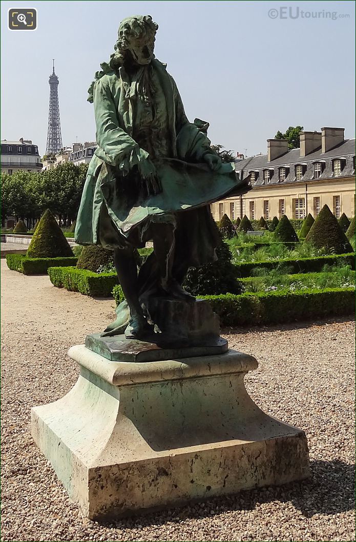 Bronze Jules Hardouin Mansart by French sculptor Ernest Henri Dubois