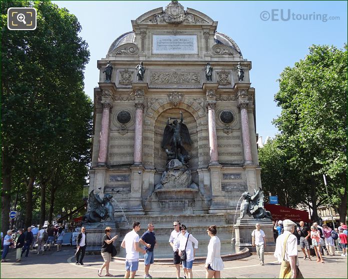 Fontaine Saint-Michel and statues in the 5th Arrondissement of Paris
