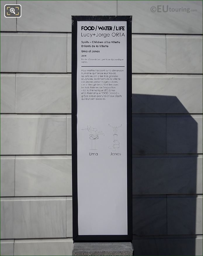 Uma sculpture information board