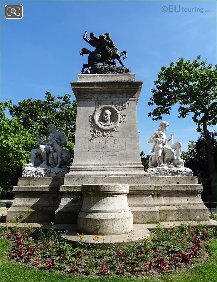 Barye monument with medallion of Antoine Barye