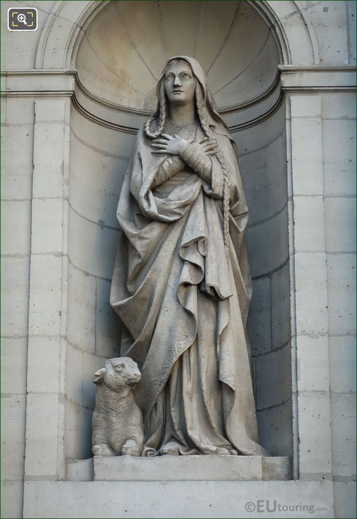 Saint Genevieve statue within the 5th Arrondissement of Paris