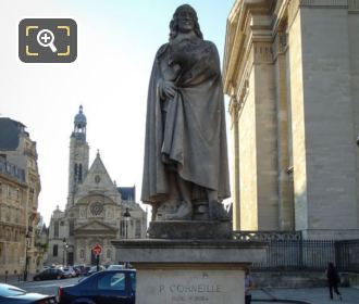 Statue of Pierre Corneille by Gabriel Rispal
