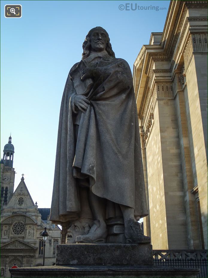 Pierre Corneille statue at the Pantheon in Paris