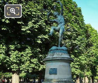 Faune Dansant statue inside Luxembourg Gardens in Paris