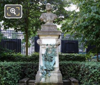 Theodore de Banville monument and statue Luxembourg Gardens