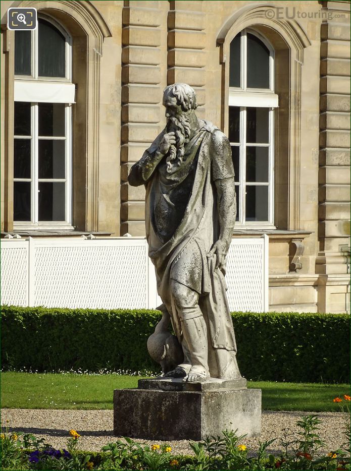 Guillaume Berthelot marble statue named Le Silence