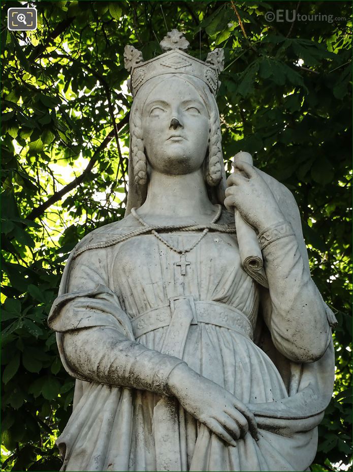 Queen of France Sainte Bathilde statue within Luxembourg Gardens