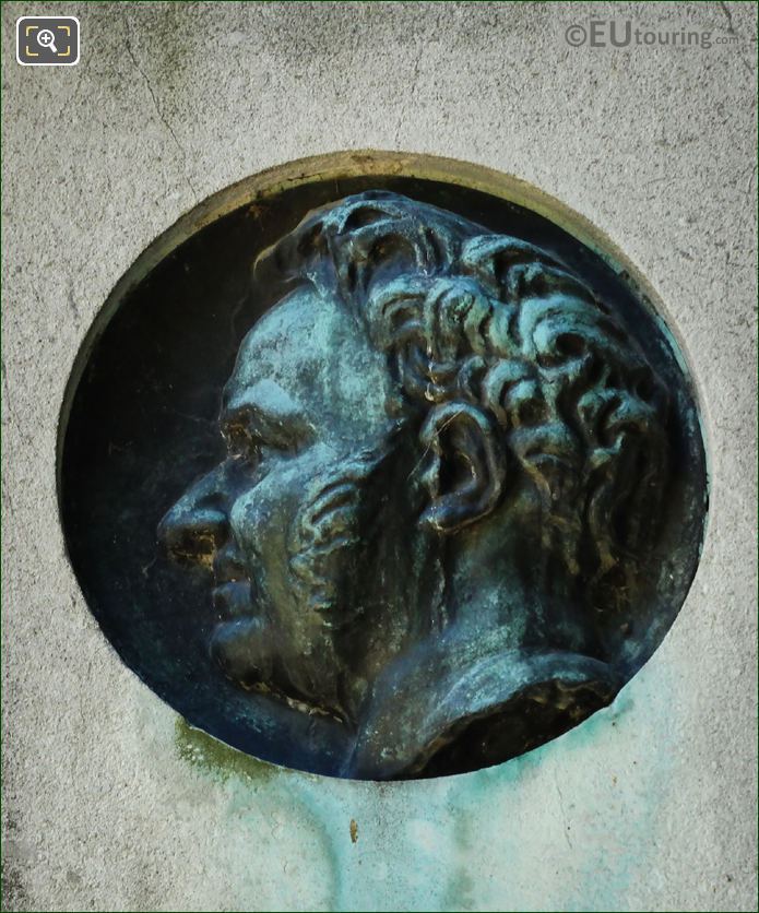Stendhal bronze medallion produced by Auguste Rodin