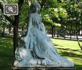 George Sand statue sculpted by F Sicard