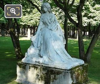 George Sand statue in Luxembourg Gardens in Paris